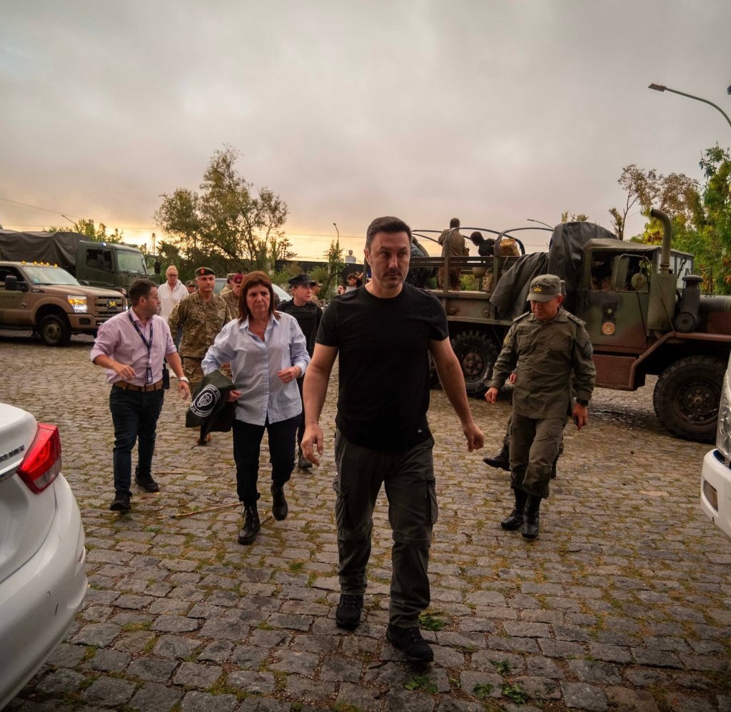 Luis Petri y Javier Milei refuerzan el operativo en Bahía&nbsp;Blanca