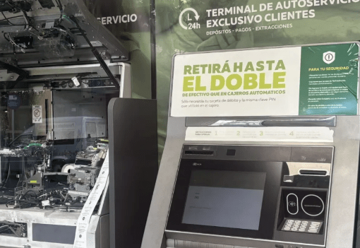 Dañaron e intentaron robar tres cajeros en pleno centro de&nbsp;Mendoza